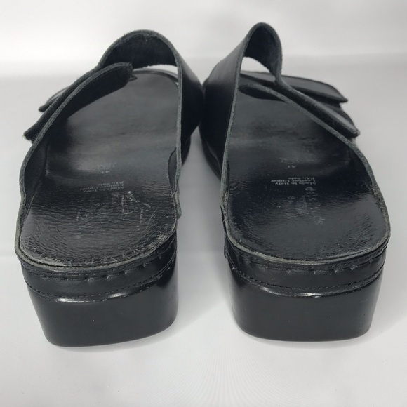 Spring Step Black Leather Slide On Sandal Womens 9.5 US ‎ 41 EU Casual Beachwear - Picture 8 of 14